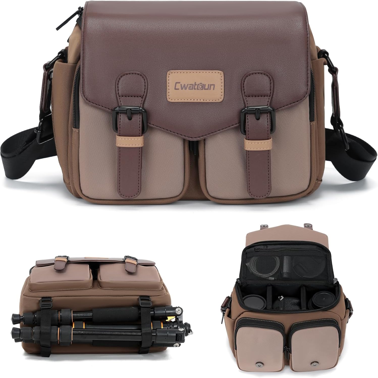 Camera Bag Waterproof - Japanese-style Color-blocking Single-shoulder Camera Bag, Outdoor
