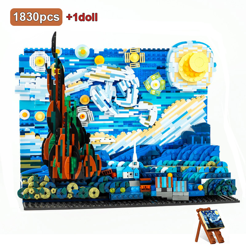 New 1830Pcs Van Gogh Starry Sk - đánh giá và giá Photography Architecture
