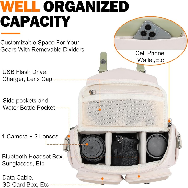 Japanese-style Color-blocking  - đánh giá và giá Camera Bag Waterproof