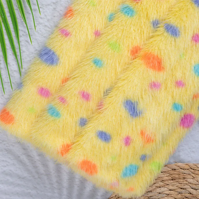 Imitation Mink Print Fabric Ye - đánh giá và giá Photography Yellow