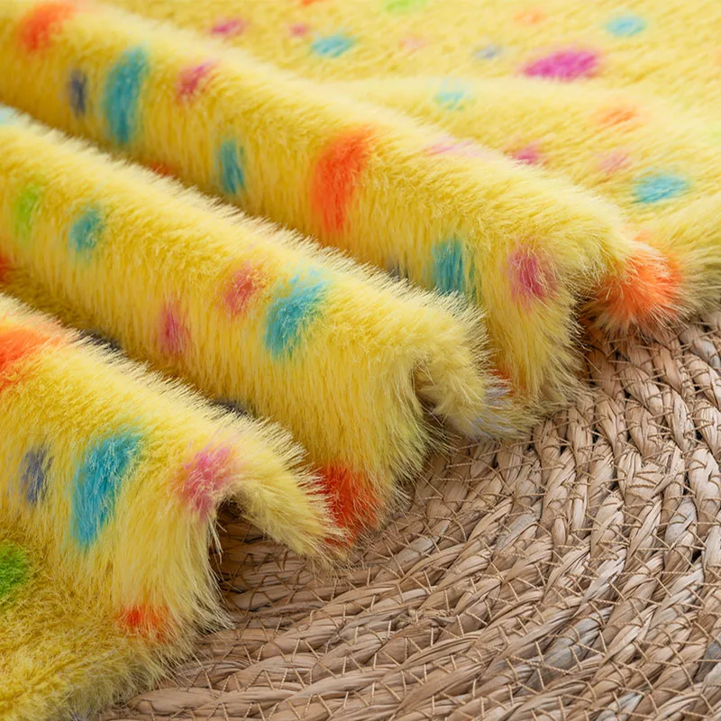 Imitation Mink Print Fabric Ye - đánh giá và giá Photography Yellow