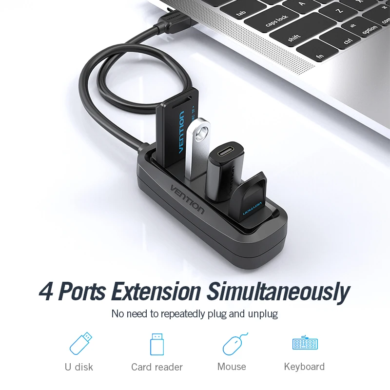 Vention USB 2.0 HUB 4 Port wit - đánh giá và giá Photography Kit Xiaomi