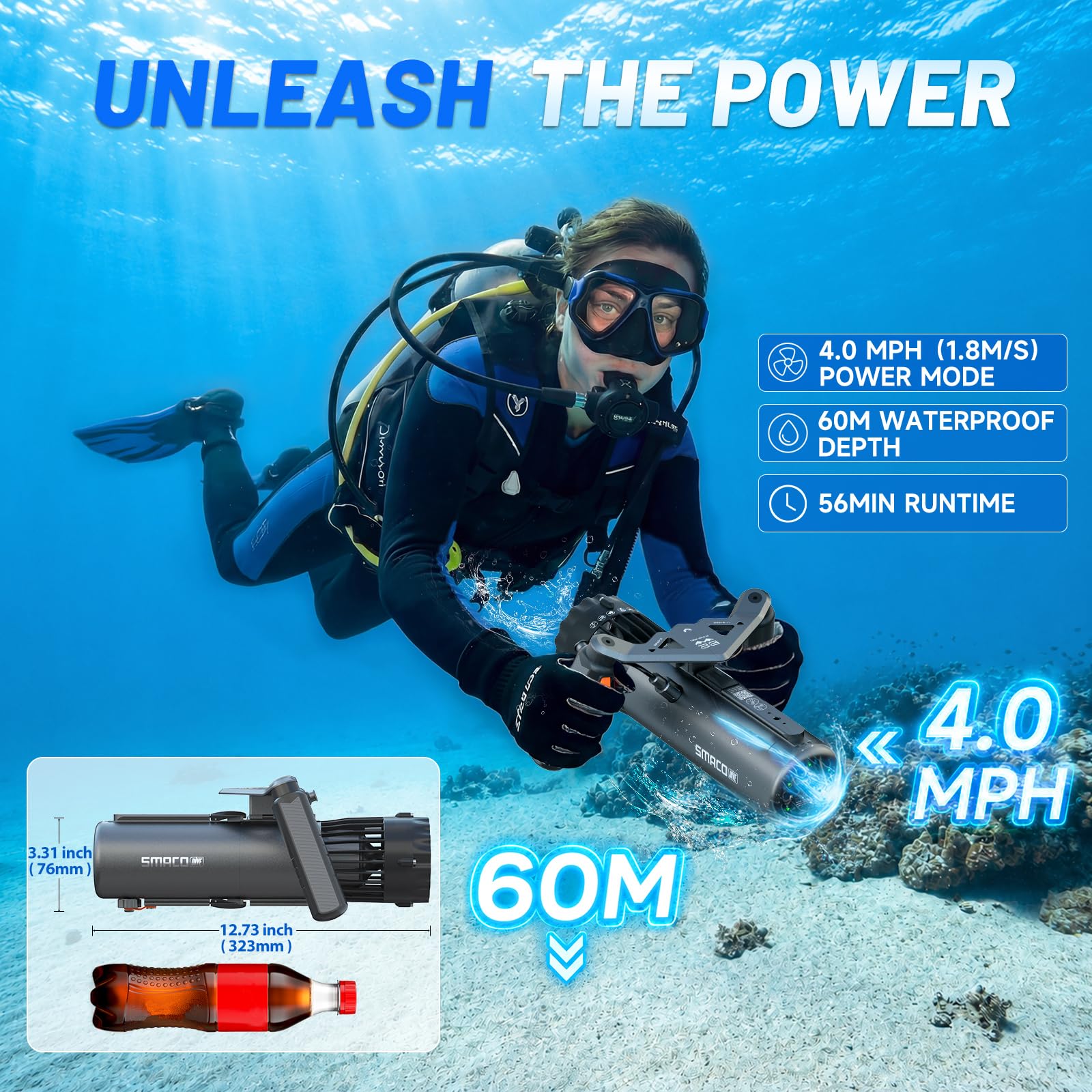 SMACO Underwater Scooter Dual  - đánh giá và giá Photography Videos