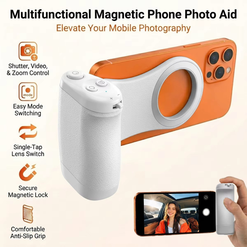 Magnetic Phone Grip with Remot - đánh giá và giá Photography Style Iphone